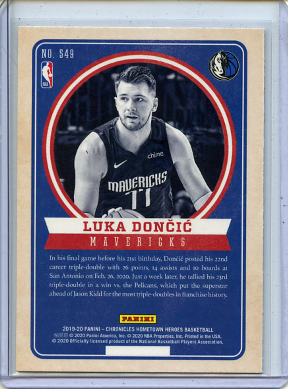 Luka Doncic 2019-20 Chronicles, Hometown Heroes Optic #549 (3)