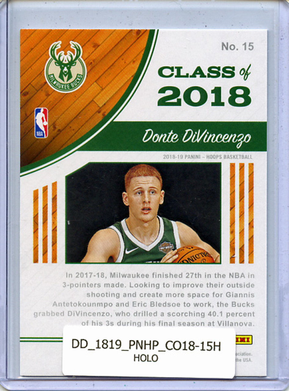 Donte DiVincenzo 2018-19 Hoops, Class of 2018 #15 Holo
