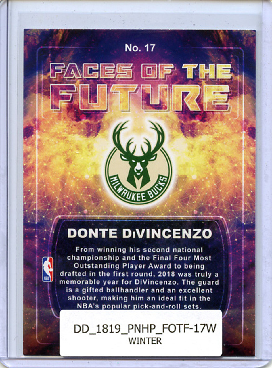 Donte DiVincenzo 2018-19 Hoops, Faces of the Future #17 Winter