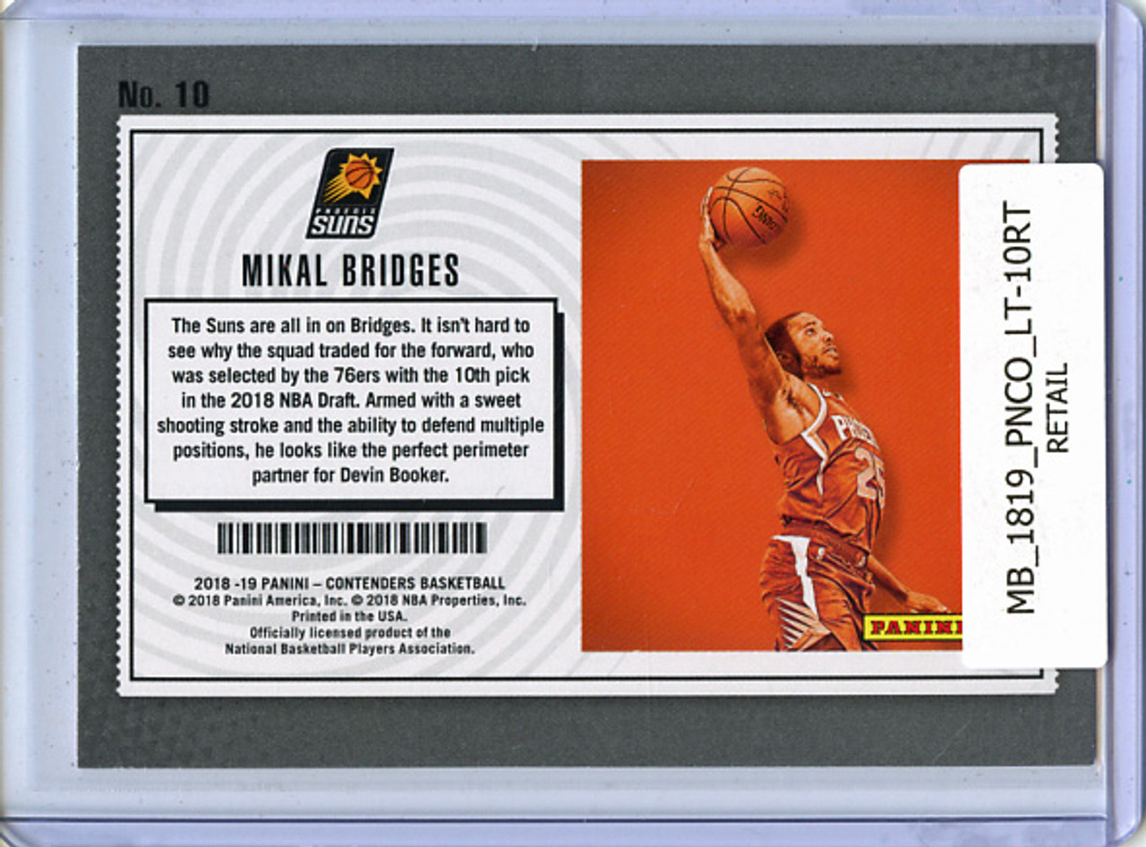 Mikal Bridges 2018-19 Contenders, Lottery Ticket #10 Retail