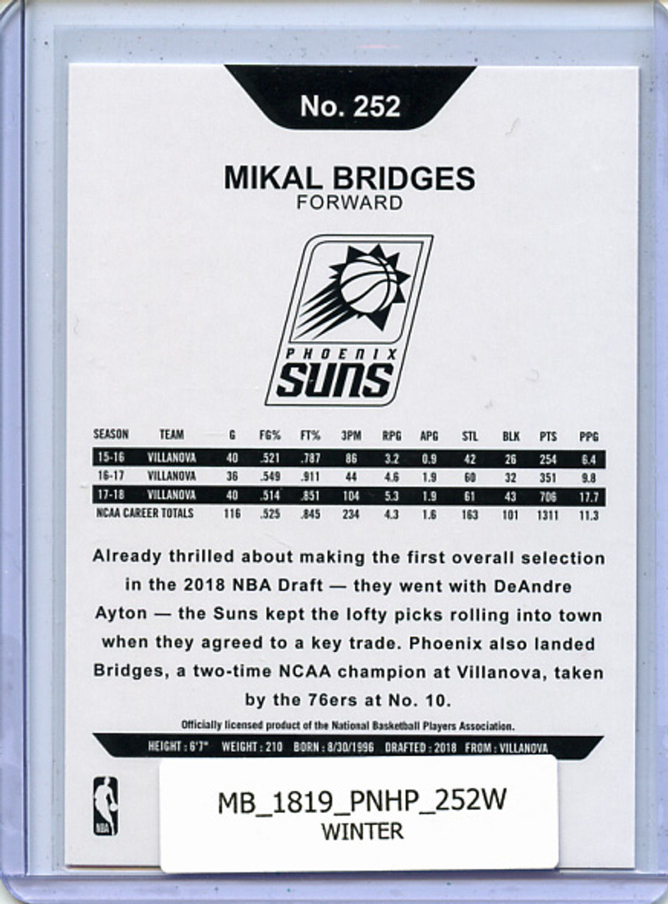 Mikal Bridges 2018-19 Hoops #252 Winter