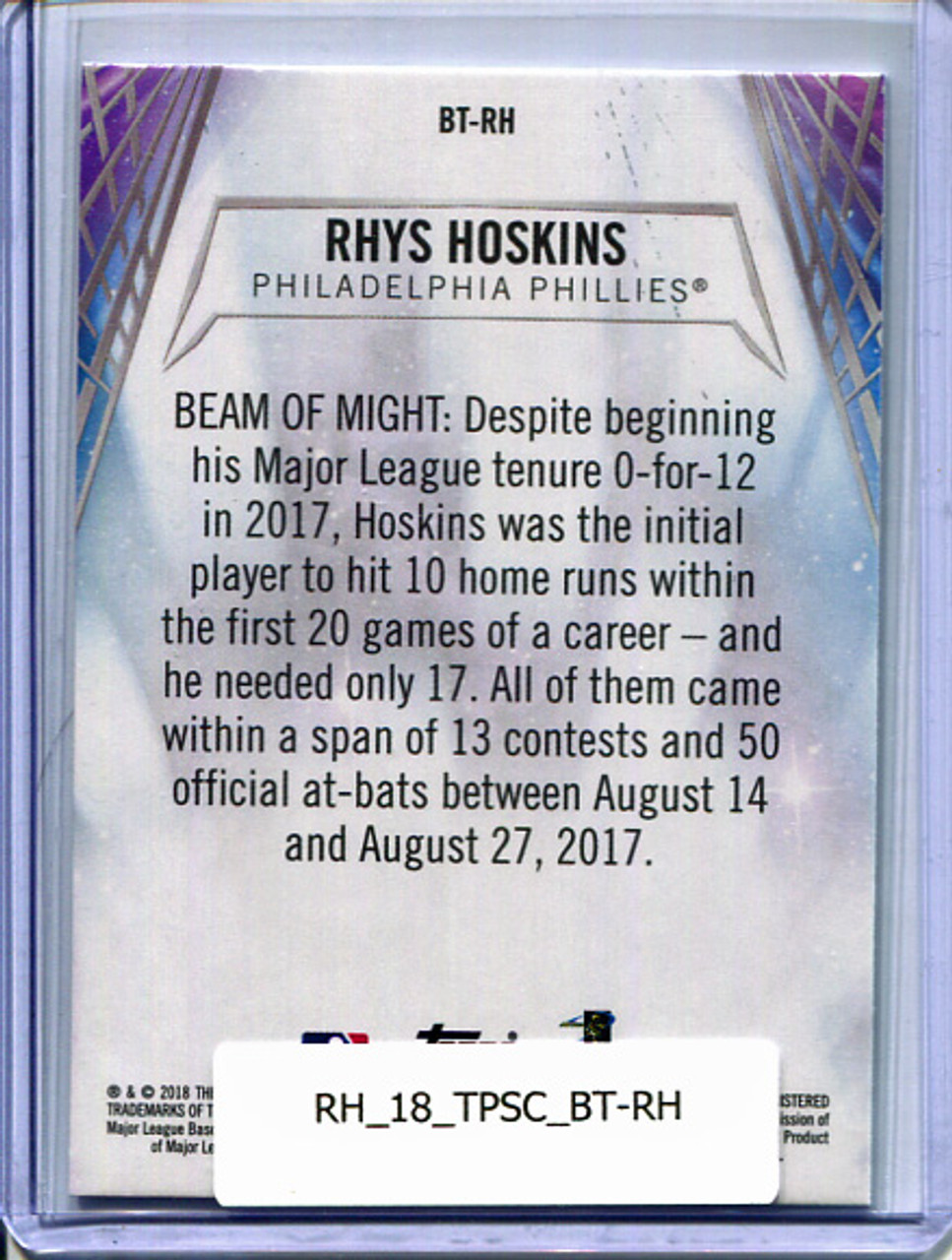 Rhys Hoskins 2018 Stadium Club, Beam Team #BT-RH