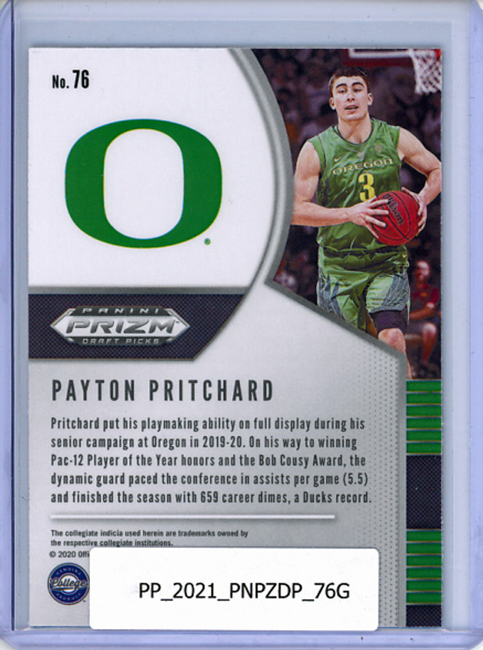 Payton Pritchard 2020-21 Prizm Draft Picks #76 Green