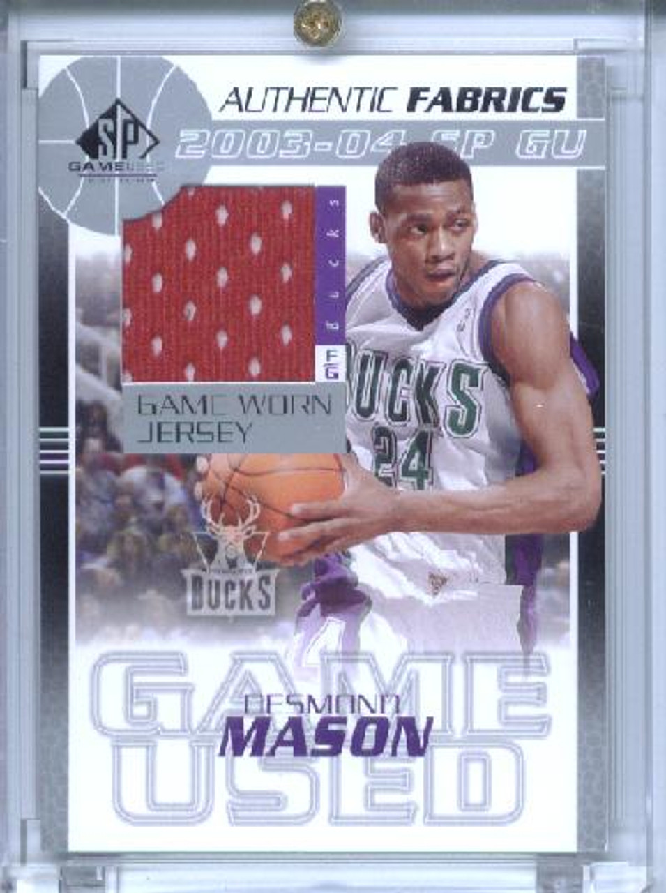 Desmond Mason 2003-04 SP Game Used, Authentic Fabrics #DM-J (1)