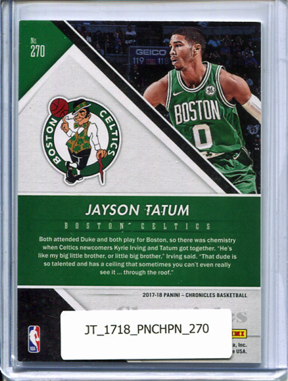 Jayson Tatum 2017-18 Chronicles, Pinnacle #270