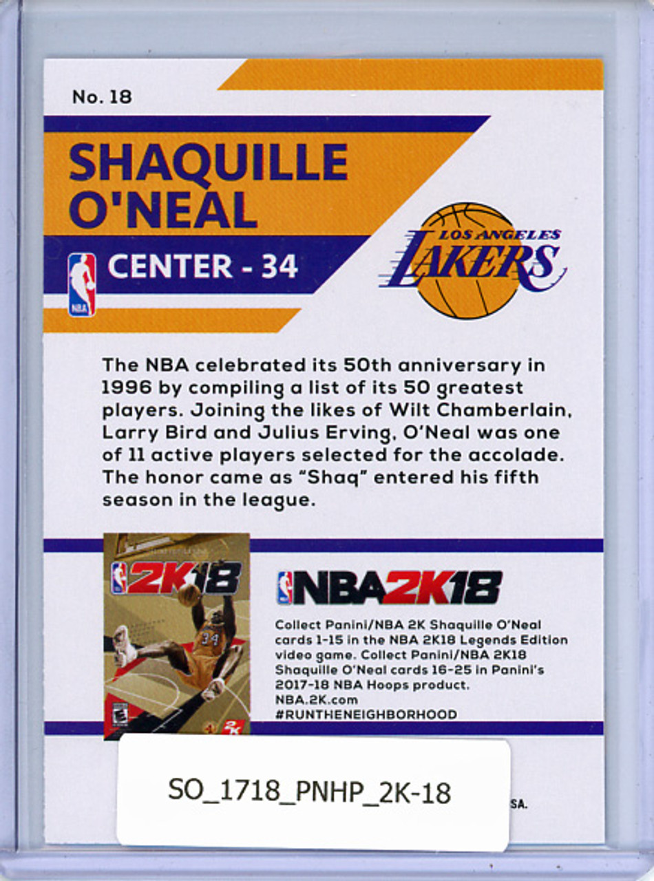 Shaquille O'Neal 2017-18 Hoops, NBA 2K #18