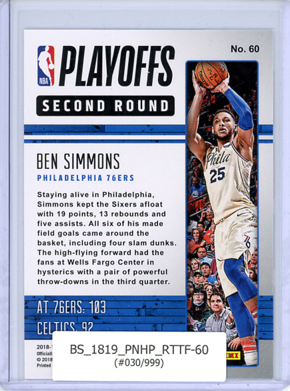 Ben Simmons 2018-19 Hoops, Road to the Finals #60 Second Round (#030/999)
