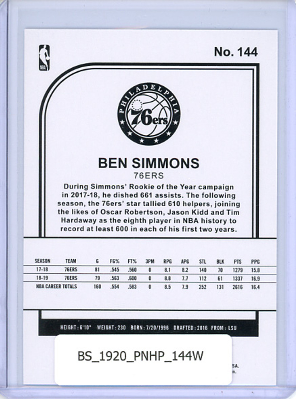 Ben Simmons 2019-20 Hoops #144 Winter