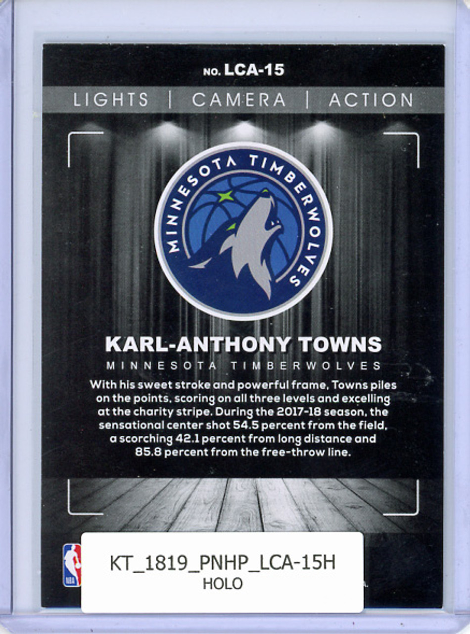 Karl-Anthony Towns 2018-19 Hoops, Lights Camera Action #LCA-15 Holo