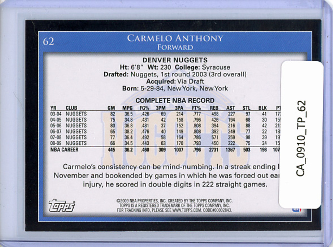 Carmelo Anthony 2009-10 Topps #62