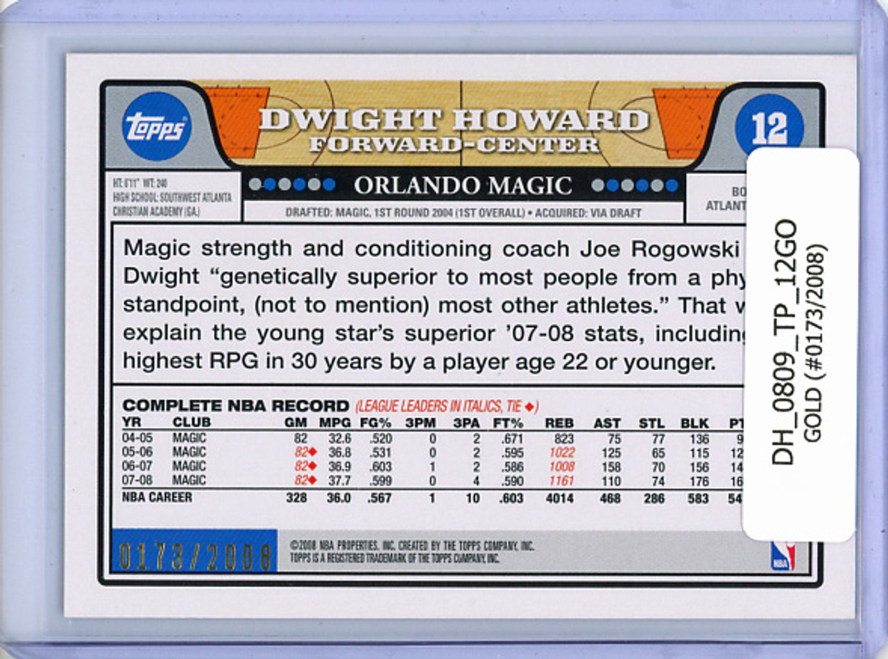 Dwight Howard 2008-09 Topps #12 Gold (#0173/2008)