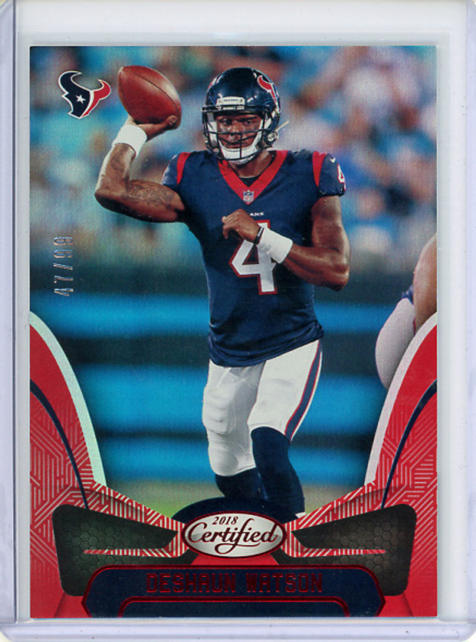 Deshaun Watson 2018 Certified #91 Mirror Red (#47/99)