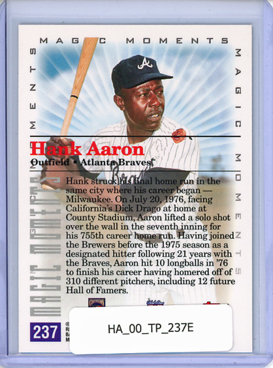 Hank Aaron 2000 Topps #237E 755th Home Run