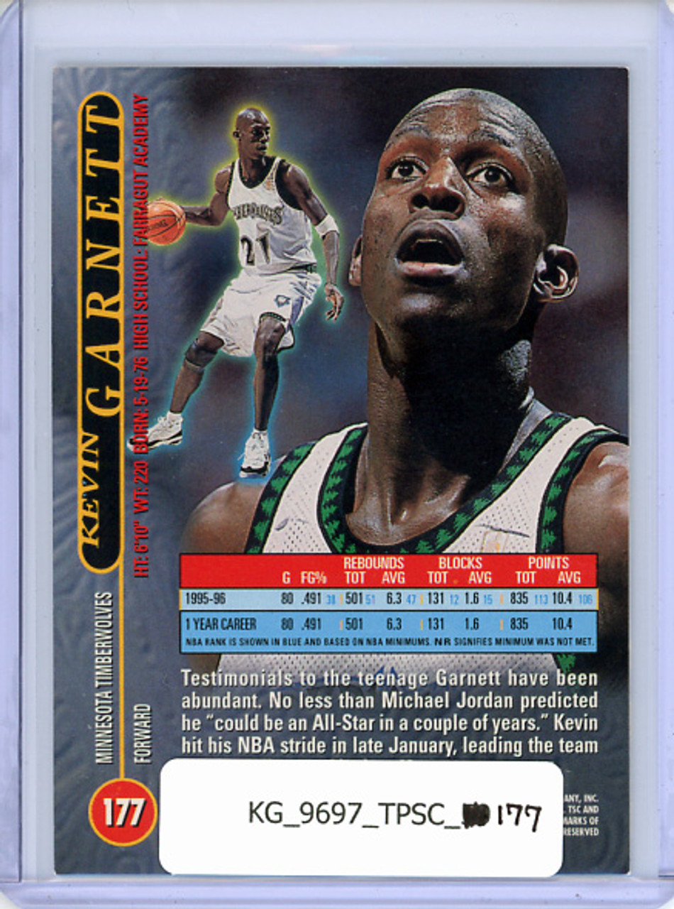 Kevin Garnett 1996-97 Stadium Club #177