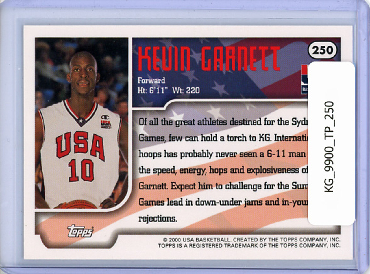 Kevin Garnett 1999-00 Topps #250 USA