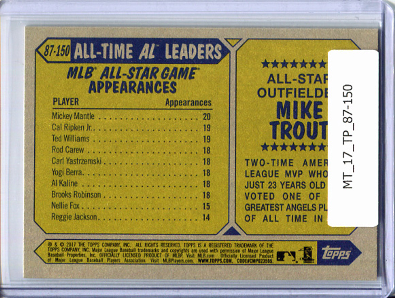 Mike Trout 2017 Topps, 1987 Topps All-Star #87-150