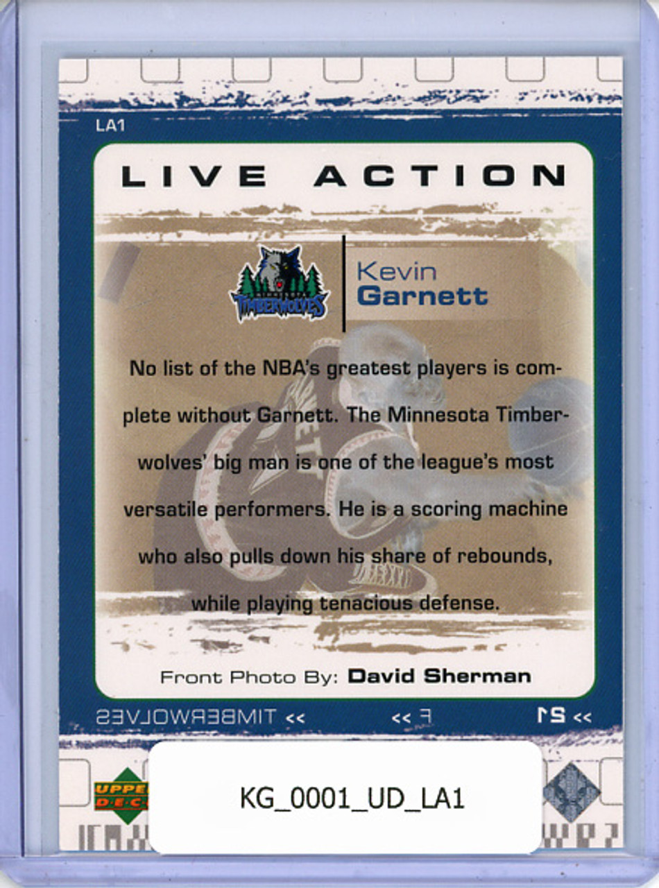 Kevin Garnett 2000-01 Upper Deck, Live Action #LA1