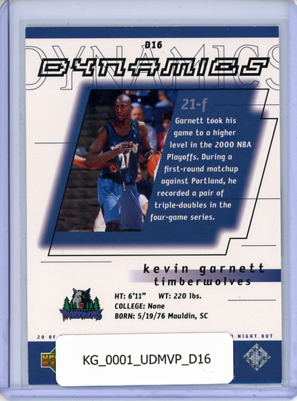 Kevin Garnett 2000-01 MVP, Dynamics #D16