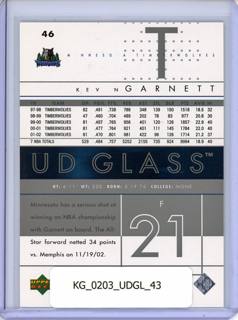 Kevin Garnett 2002-03 Glass #46