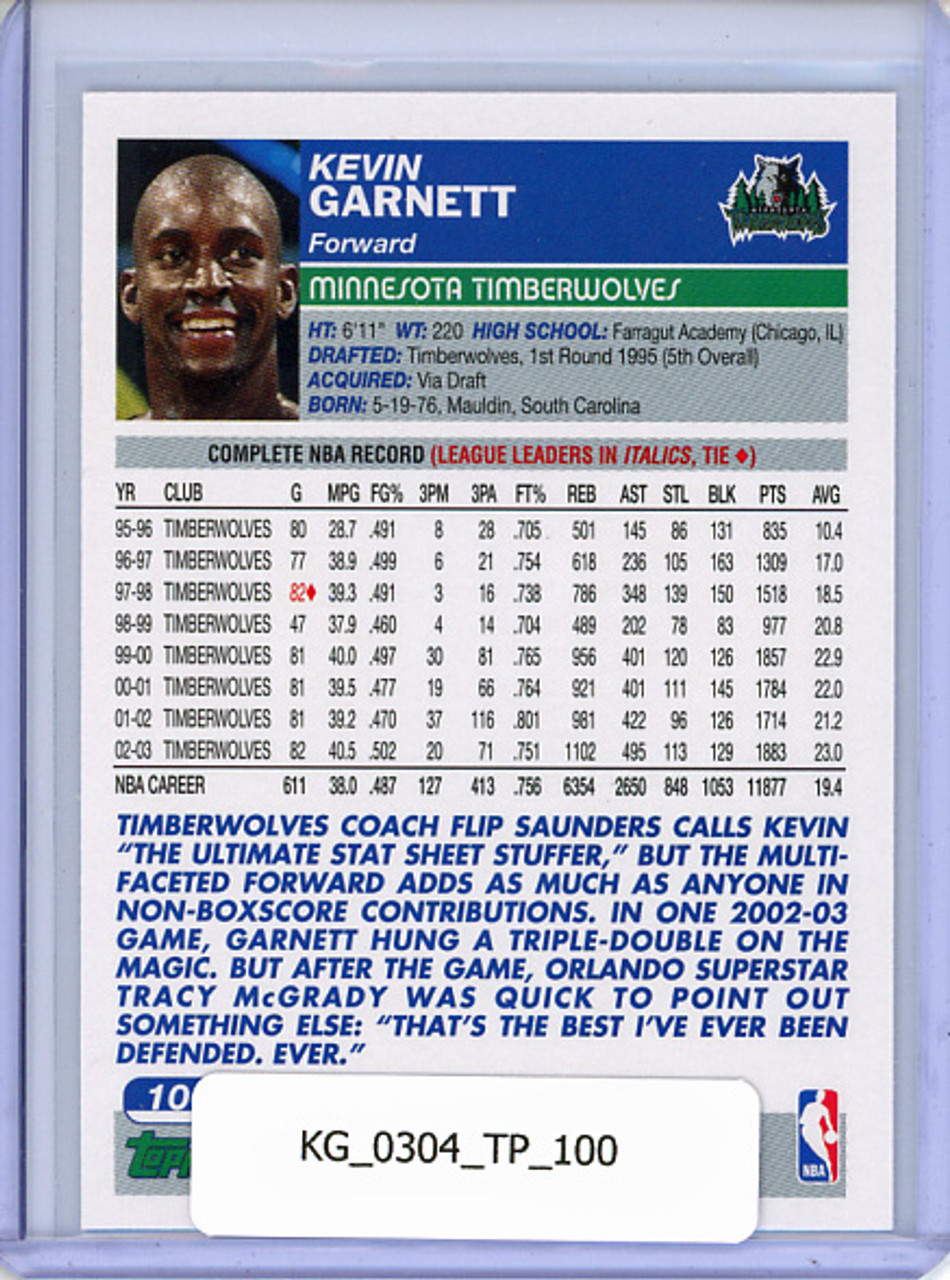 Kevin Garnett 2003-04 Topps #100