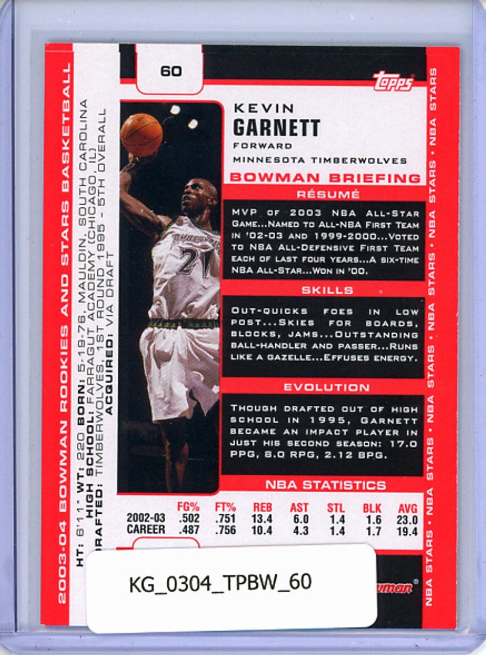 Kevin Garnett 2003-04 Bowman #60