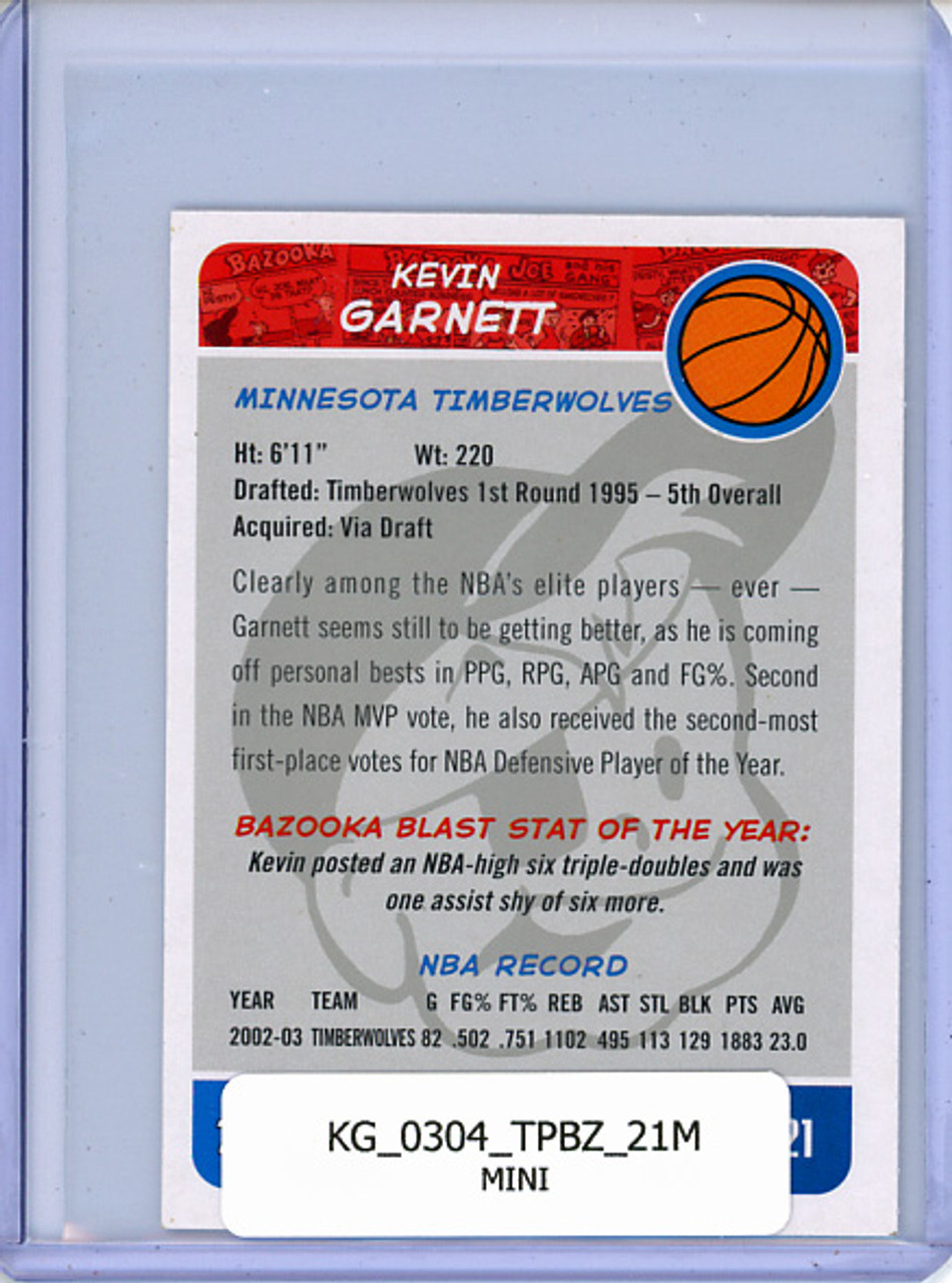 Kevin Garnett 2003-04 Bazooka #21 Mini
