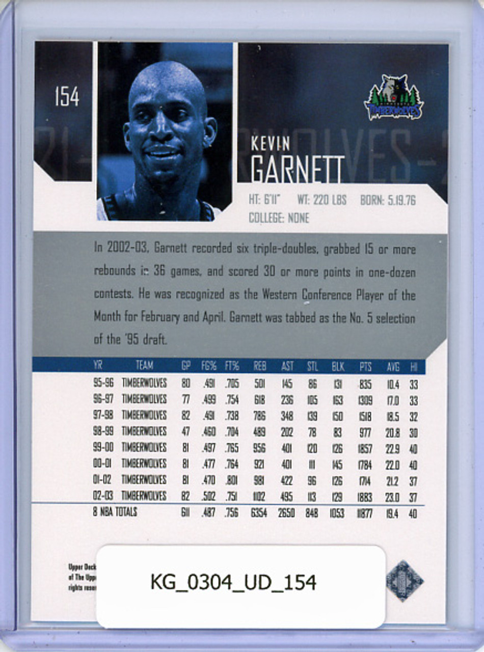 Kevin Garnett 2003-04 Upper Deck #154