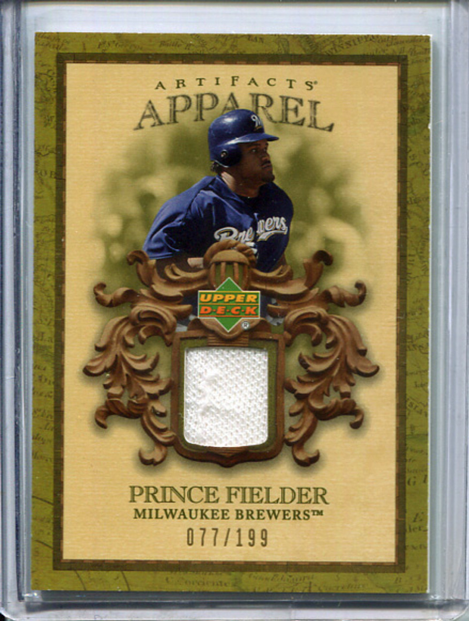 Prince Fielder 2007 Artifacts, MLB Game-Used Apparel #MLB-PF (#077/199)