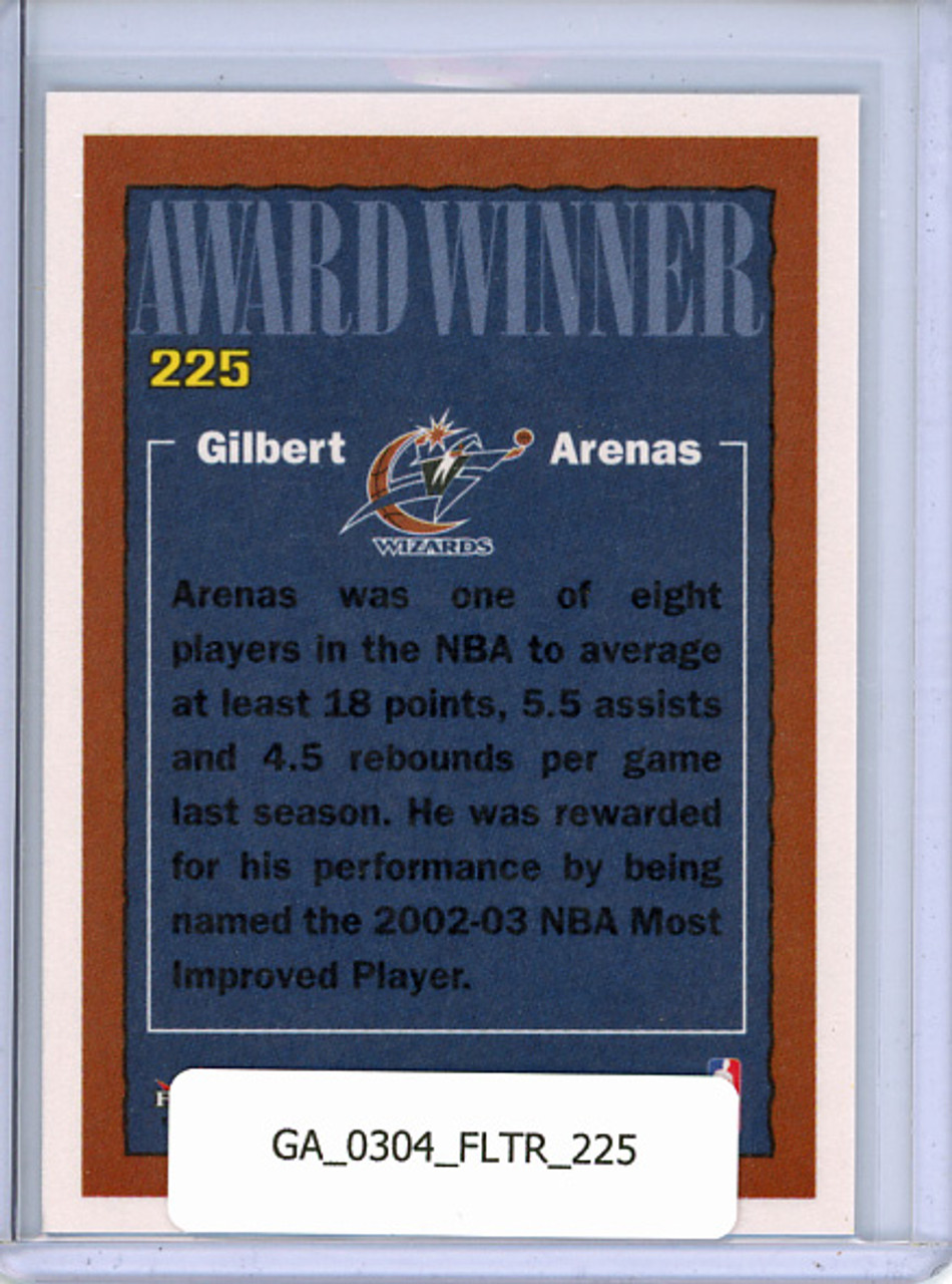 Gilbert Arenas 2003-04 Tradition #225 Award Winner