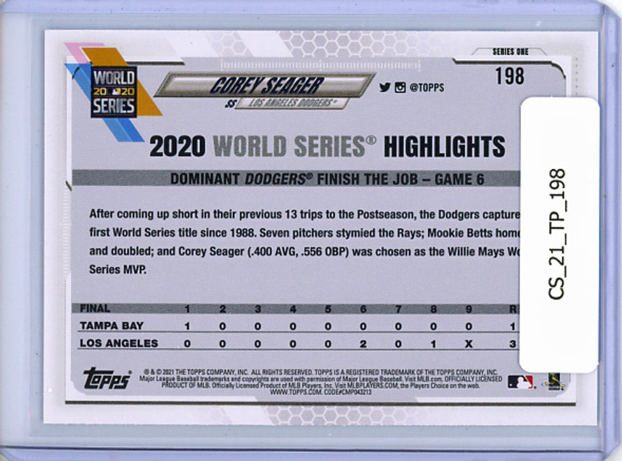 Corey Seager 2021 Topps #198 World Series
