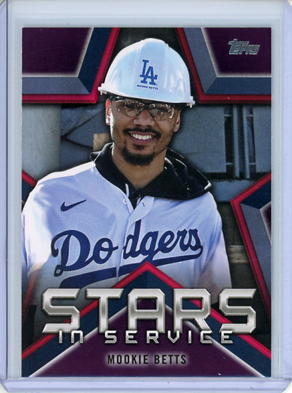 Mookie Betts 2021 Topps, Stars in Service #SIS-7