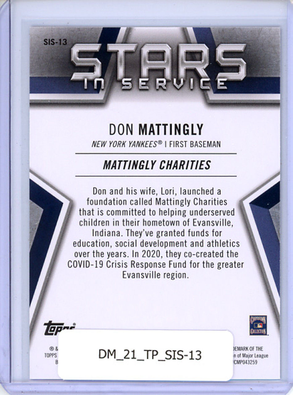 Don Mattingly 2021 Topps, Stars in Service #SIS-13