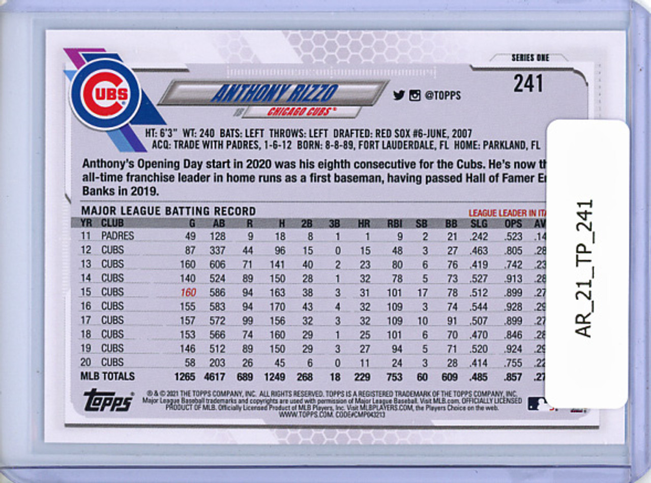 Anthony Rizzo 2021 Topps #241