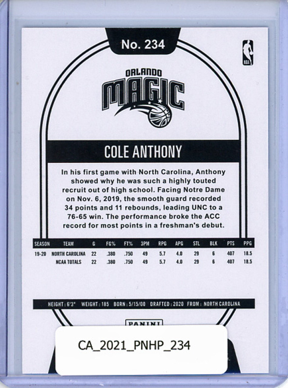Cole Anthony 2020-21 Hoops #234