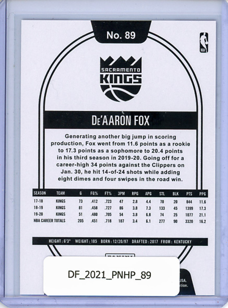 De'Aaron Fox 2020-21 Hoops #89