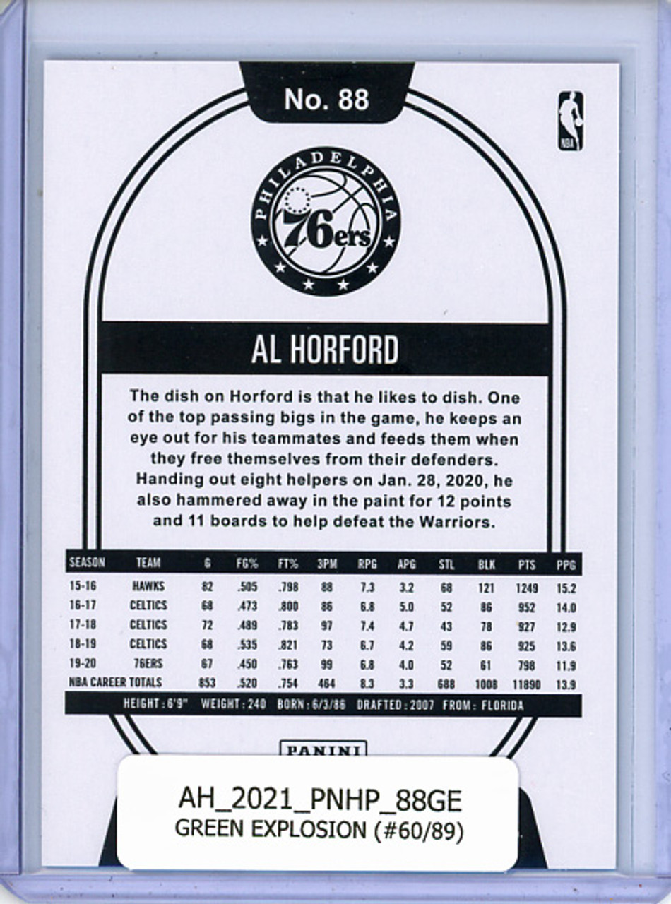 Al Horford 2020-21 Hoops #88 Green Explosion (#60/89)