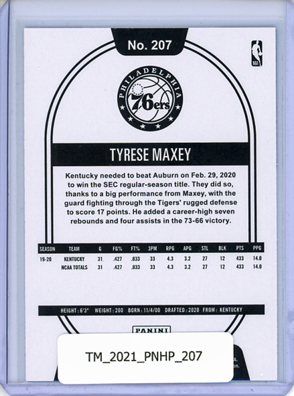 Tyrese Maxey 2020-21 Hoops #207