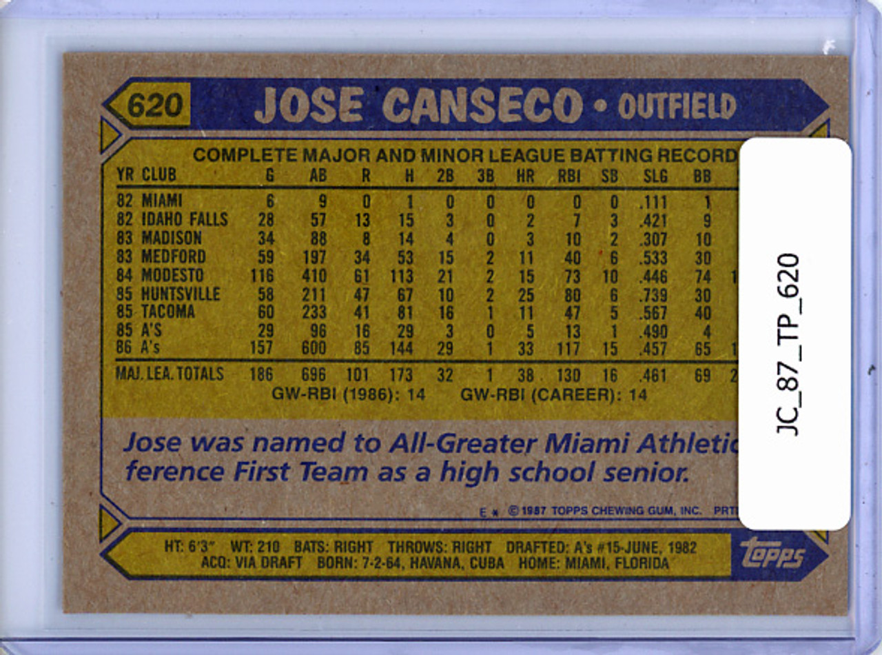 Jose Canseco 1987 Topps #620
