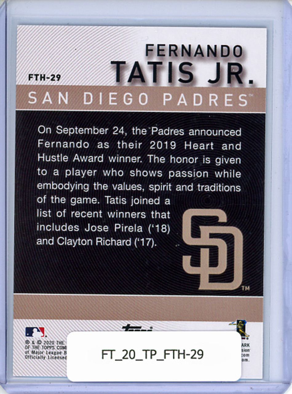 Fernando Tatis Jr. 2020 Topps, Fernando Tatis Jr. Highlights #FTH-29 From the Heart
