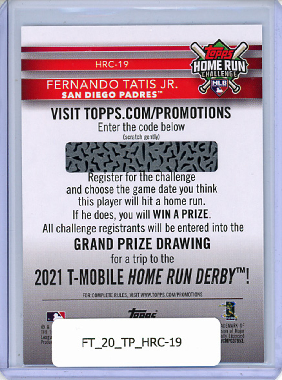 Fernando Tatis Jr. 2020 Topps, Home Run Challenge Code Cards #HRC-19