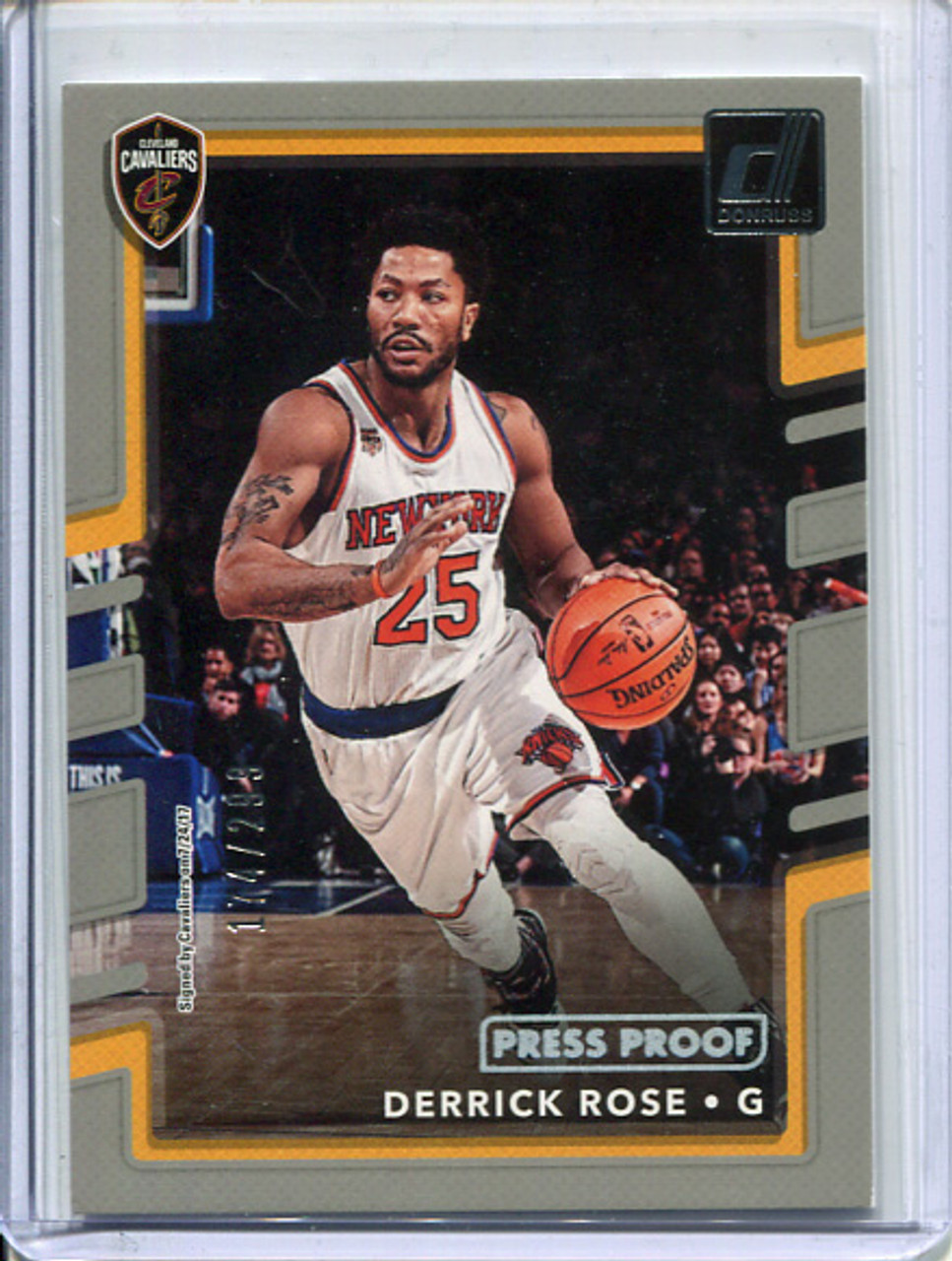 Derrick Rose 2017-18 Donruss #29 Press Proof Silver (#174/299)