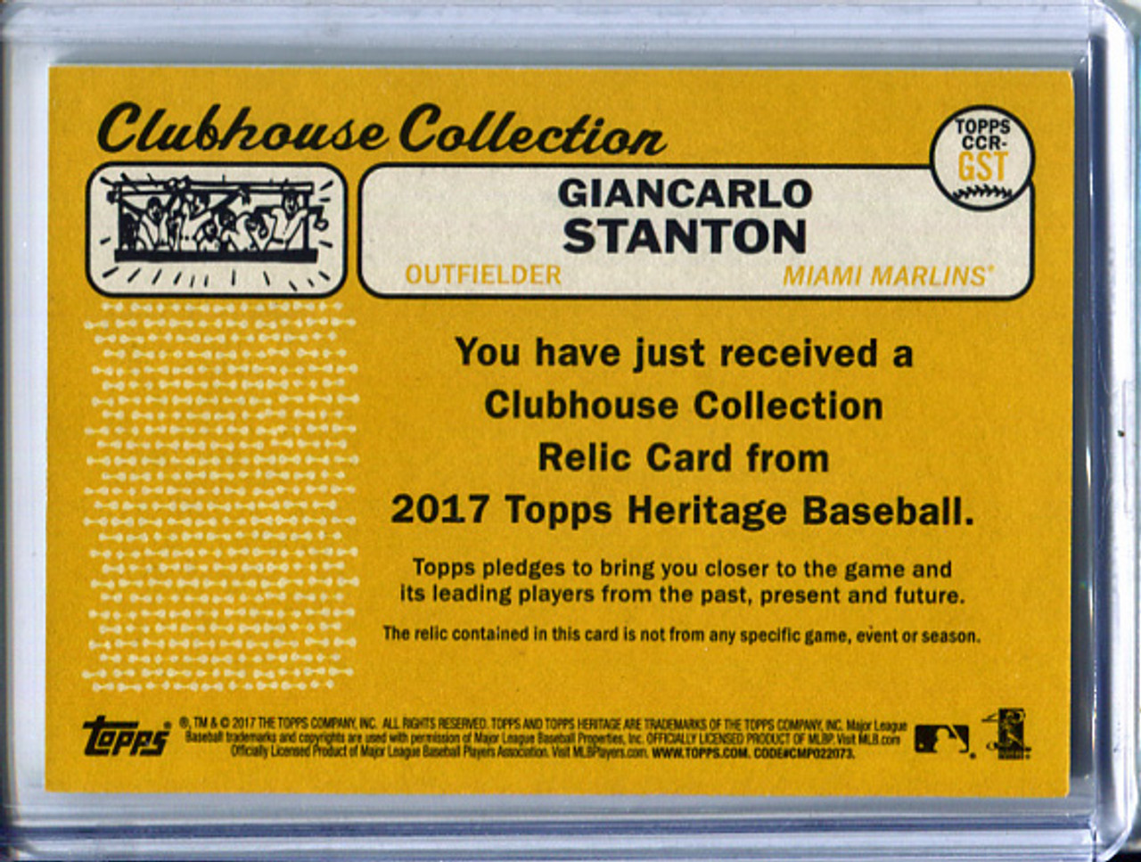 Giancarlo Stanton 2017 Heritage, Clubhouse Collection #CCR-GST Gold (#29/99)