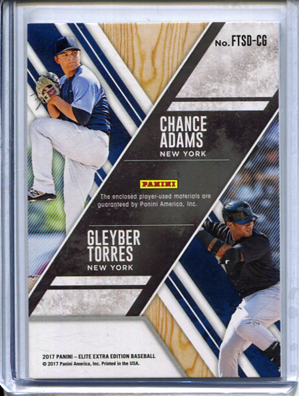 Gleyber Torres, Chance Adams 2017 Elite Extra Edition, Future Threads Dual Silhouettes #FTSD-CG (#013/221)