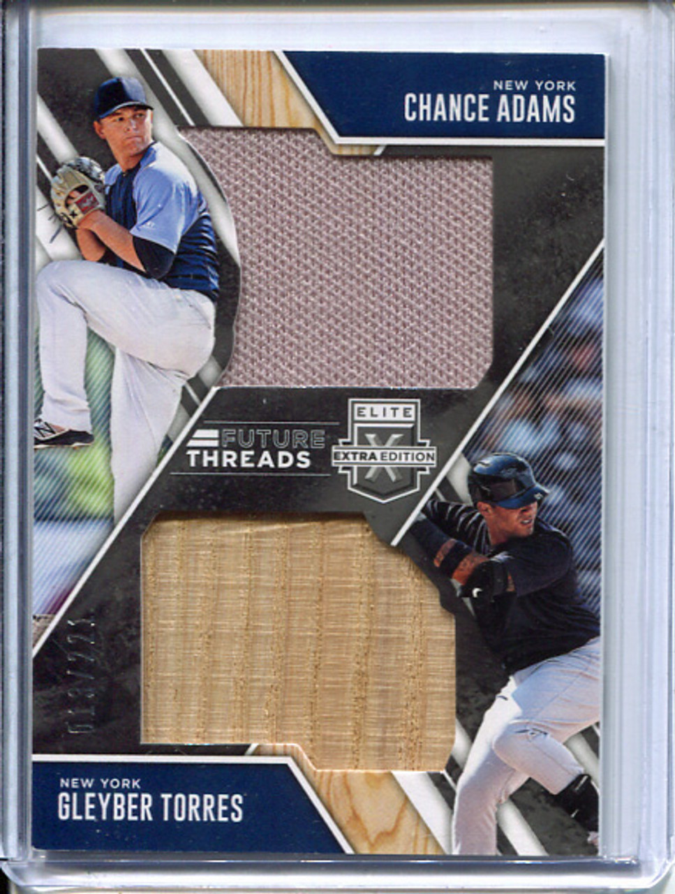 Gleyber Torres, Chance Adams 2017 Elite Extra Edition, Future Threads Dual Silhouettes #FTSD-CG (#013/221)