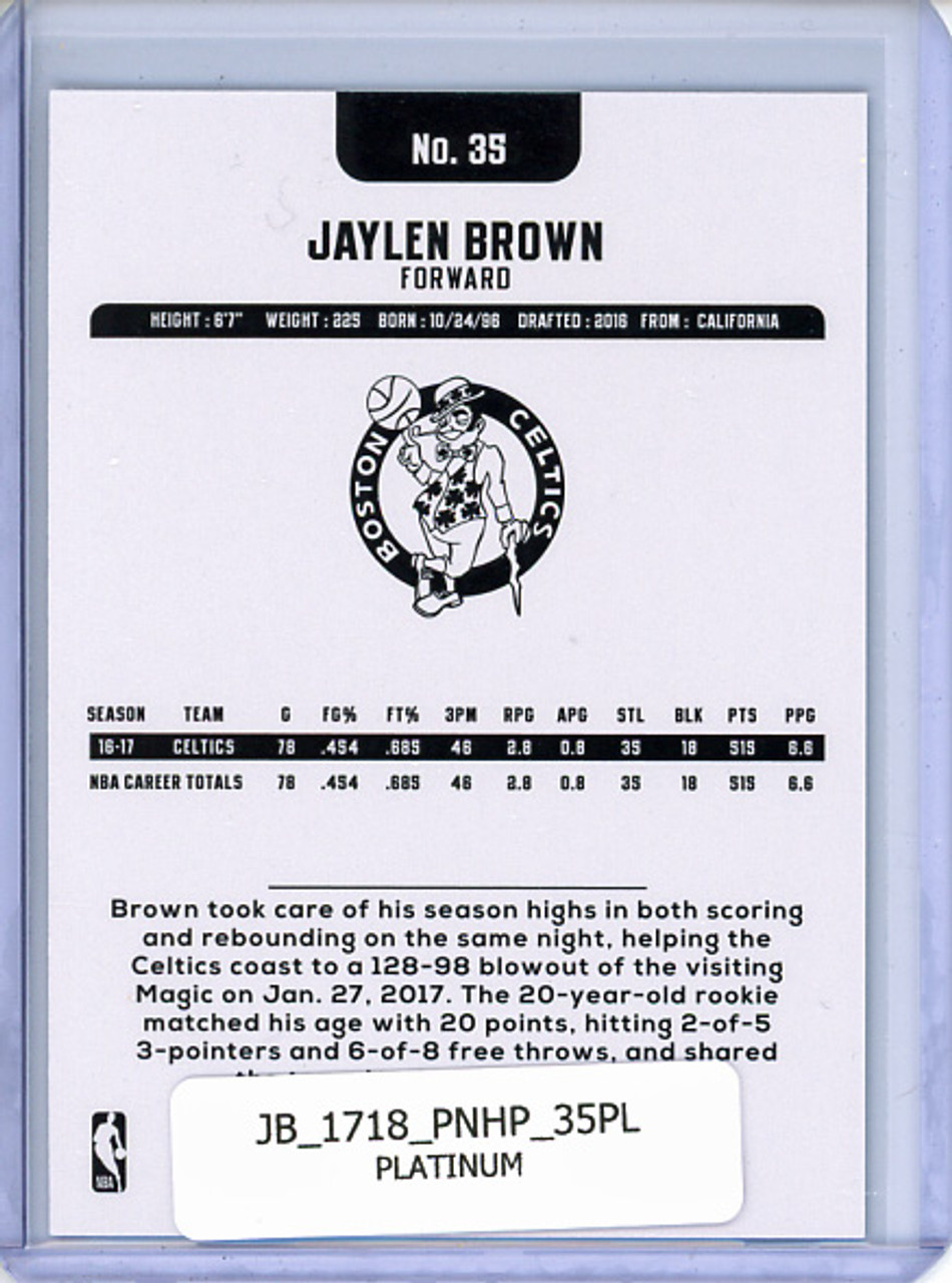 Jaylen Brown 2017-18 Hoops #35 Platinum