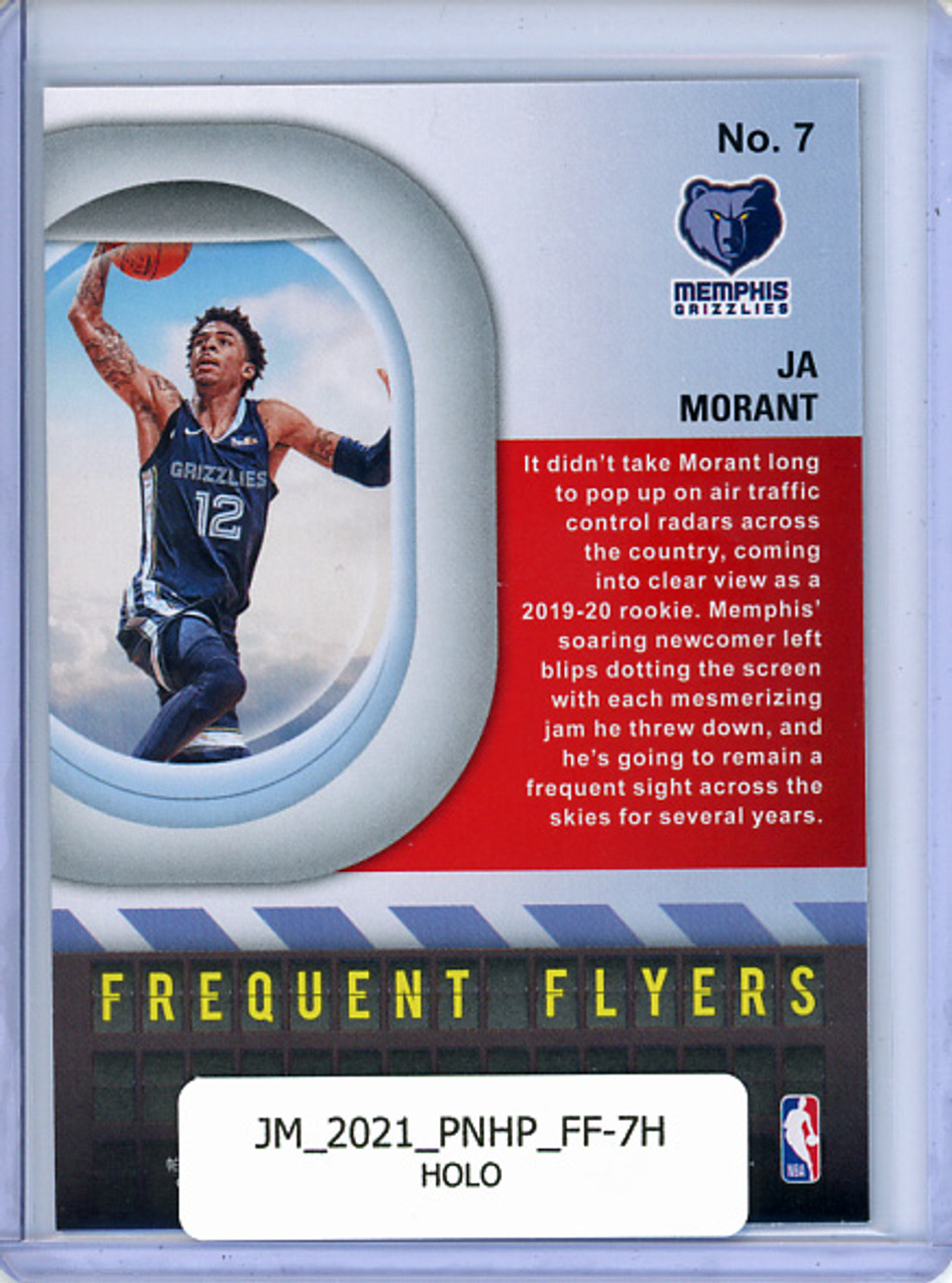 Ja Morant 2020-21 Hoops, Frequent Flyers #7 Holo