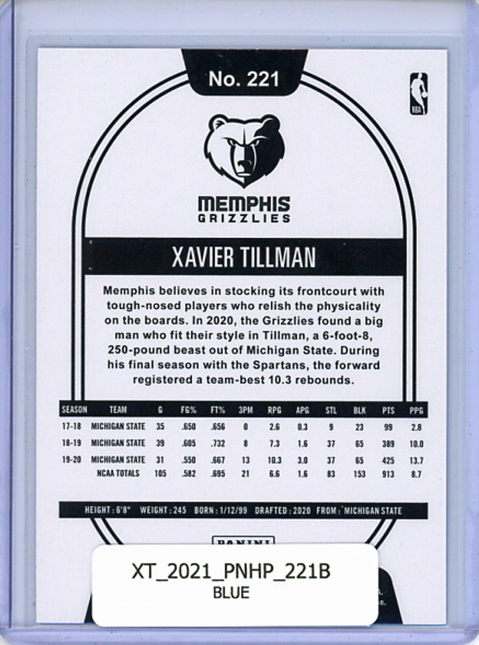 Xavier Tillman 2020-21 Hoops #221 Blue