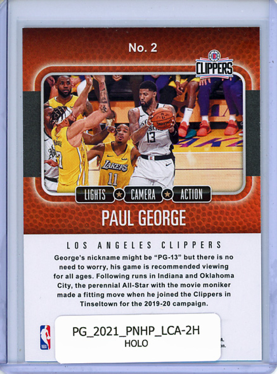 Paul George 2020-21 Hoops, Lights Camera Action #2 Holo