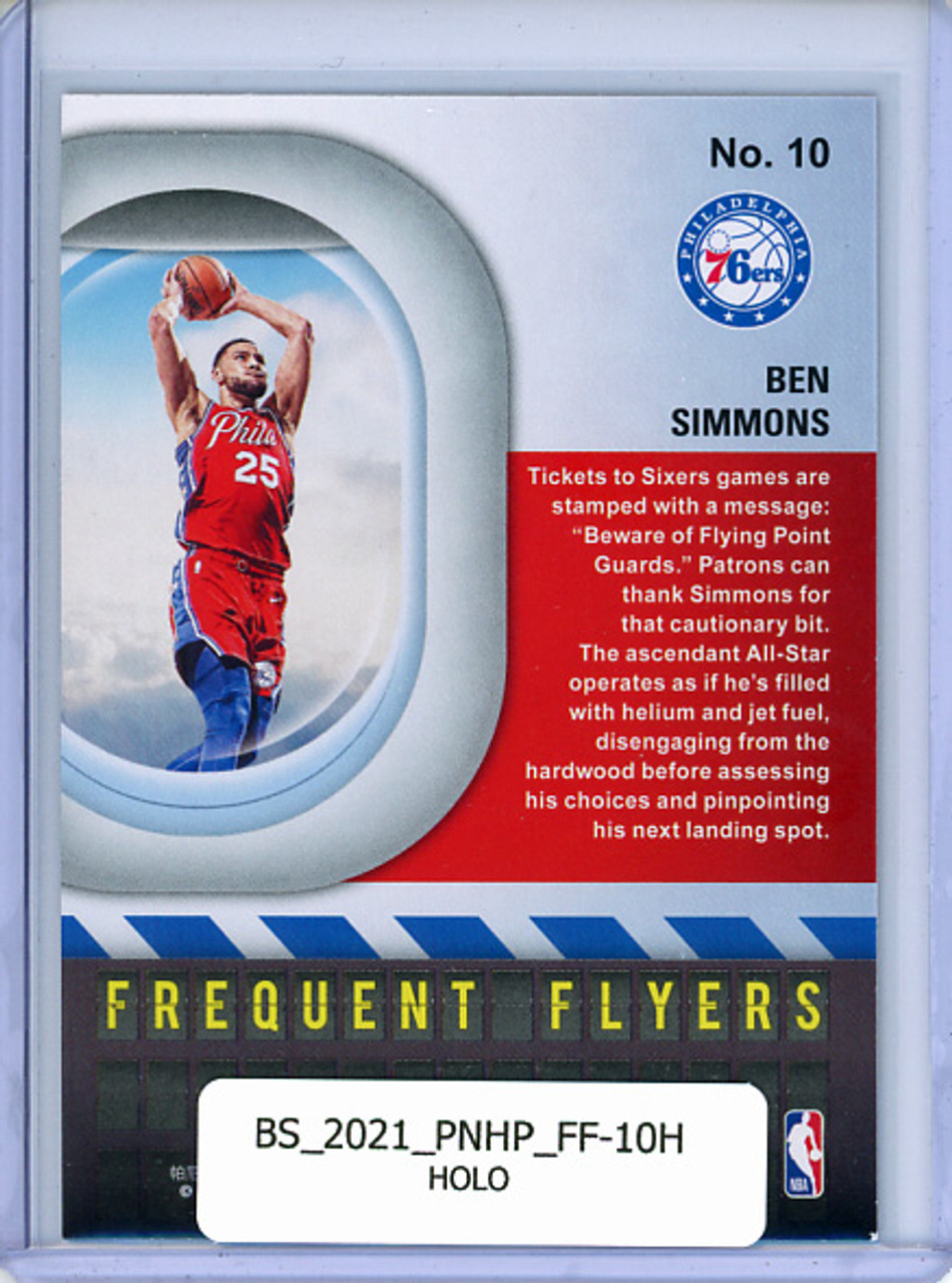 Ben Simmons 2020-21 Hoops, Frequent Flyers #10 Holo
