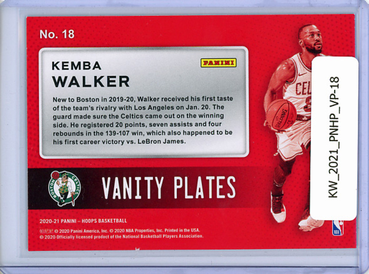 Kemba Walker 2020-21 Hoops, Vanity Plates #18